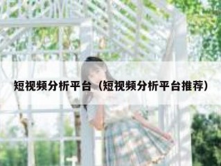 短视频分析平台（短视频分析平台推荐）