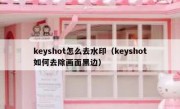 keyshot怎么去水印（keyshot如何去除画面黑边）