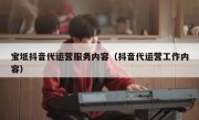 宝坻抖音代运营服务内容（抖音代运营工作内容）