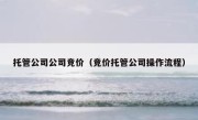 托管公司公司竞价（竞价托管公司操作流程）