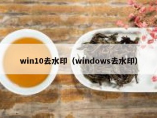 win10去水印（windows去水印）