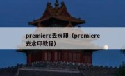 premiere去水印（premiere去水印教程）