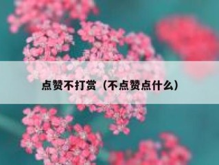 点赞不打赏（不点赞点什么）