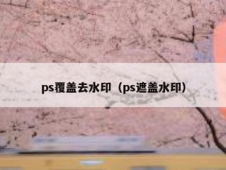 ps覆盖去水印（ps遮盖水印）