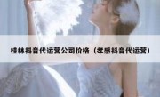 桂林抖音代运营公司价格（孝感抖音代运营）