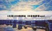 1元涨1000粉网站（抖音粉刷客app）