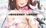 ai模特短视频制作（ai模特线稿）