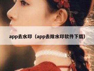 app去水印（app去除水印软件下载）