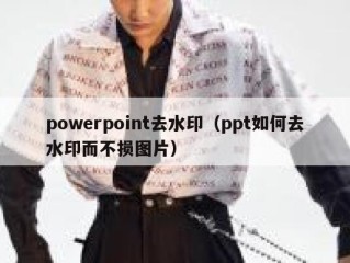 powerpoint去水印（ppt如何去水印而不损图片）