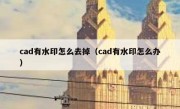 cad有水印怎么去掉（cad有水印怎么办）