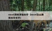 excel清除添加水印（excel怎么删除水印文字）