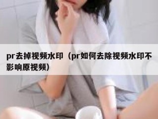 pr去掉视频水印（pr如何去除视频水印不影响原视频）