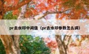 pr去水印中间值（pr去水印参数怎么调）