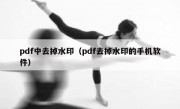 pdf中去掉水印（pdf去掉水印的手机软件）