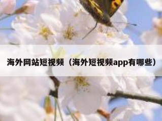 海外网站短视频（海外短视频app有哪些）