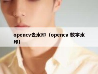 opencv去水印（opencv 数字水印）