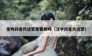 宝鸡抖音代运营需要做吗（汉中抖音代运营）