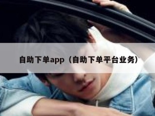 自助下单app（自助下单平台业务）