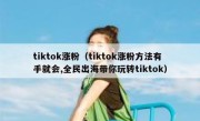 tiktok涨粉（tiktok涨粉方法有手就会,全民出海带你玩转tiktok）