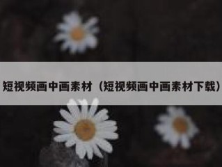 短视频画中画素材（短视频画中画素材下载）