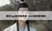 国内bgp高防服务器（ovh高防服务器）