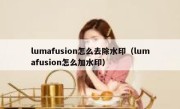 lumafusion怎么去除水印（lumafusion怎么加水印）