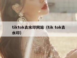 tiktok去水印网站（tik tok去水印）