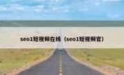 seo1短视频在线（seo1短视频官）