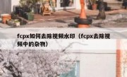 fcpx如何去除视频水印（fcpx去除视频中的杂物）