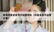 青海抖音企业号代运营团队（抖音企业代运营方案）