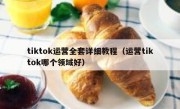 tiktok运营全套详细教程（运营tiktok哪个领域好）