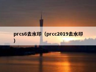 prcs6去水印（prcc2019去水印）