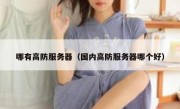 哪有高防服务器（国内高防服务器哪个好）