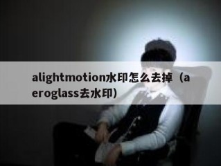 alightmotion水印怎么去掉（aeroglass去水印）