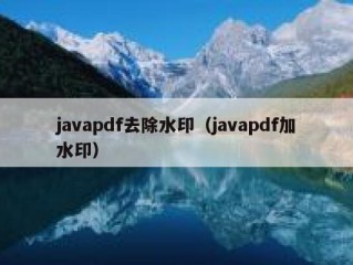 javapdf去除水印（javapdf加水印）