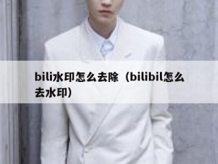 bili水印怎么去除（bilibil怎么去水印）