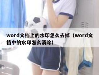 word文档上的水印怎么去掉（word文档中的水印怎么消除）