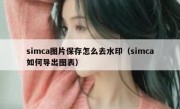 simca图片保存怎么去水印（simca如何导出图表）