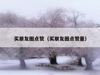 买朋友圈点赞（买朋友圈点赞量）