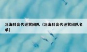 北海抖音代运营团队（北海抖音代运营团队名单）