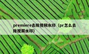 premiere去除视频水印（pr怎么去除视屏水印）