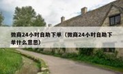 微商24小时自助下单（微商24小时自助下单什么意思）