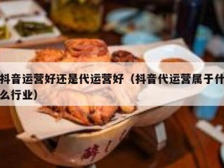 抖音运营好还是代运营好（抖音代运营属于什么行业）