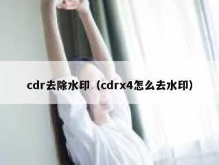 cdr去除水印（cdrx4怎么去水印）