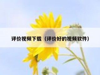 评价视频下载（评价好的视频软件）