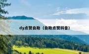 dy点赞自助（自助点赞抖音）