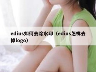 edius如何去除水印（edius怎样去掉logo）