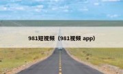 981短视频（981视频 app）