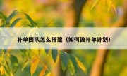 补单团队怎么搭建（如何做补单计划）