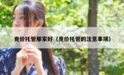 竞价托管那家好（竞价托管的注意事项）